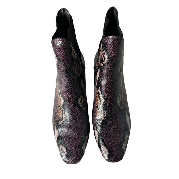Donald J Pliner Austen Snake Leather Ankle Boots Purple Size 7.5 - Picture 3 of 5